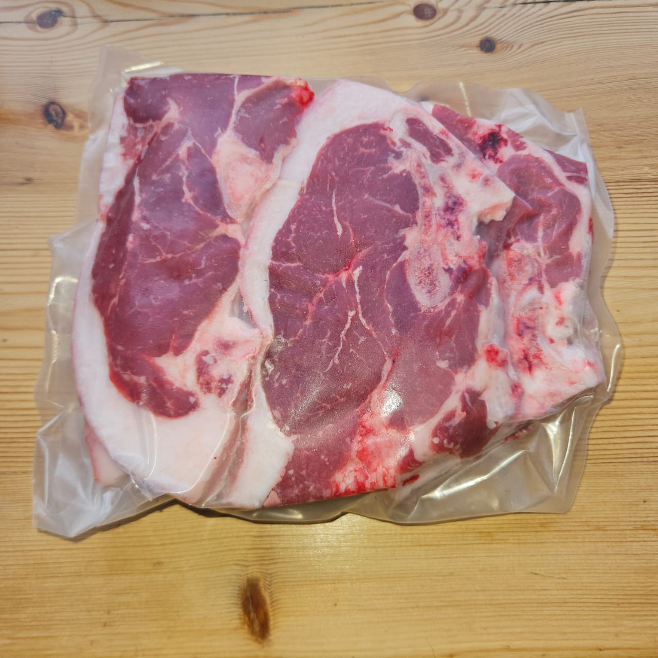 Vacuum packed lamb chops