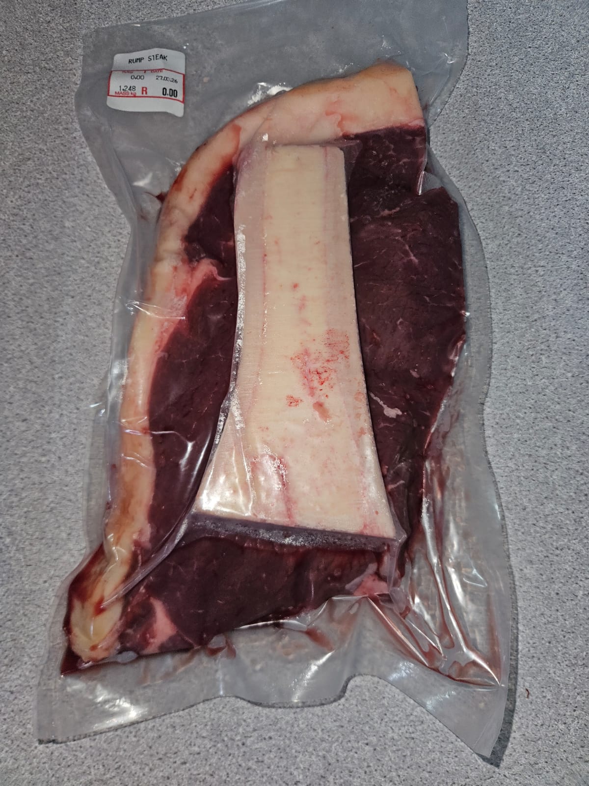 Rump steak vacuum packed