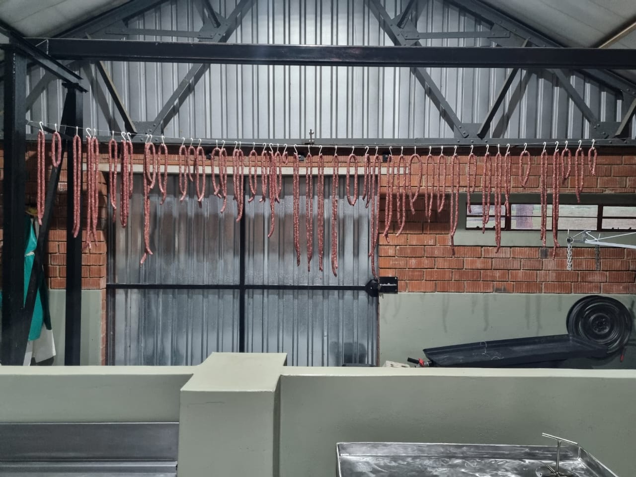 Boerewors hanging to dry